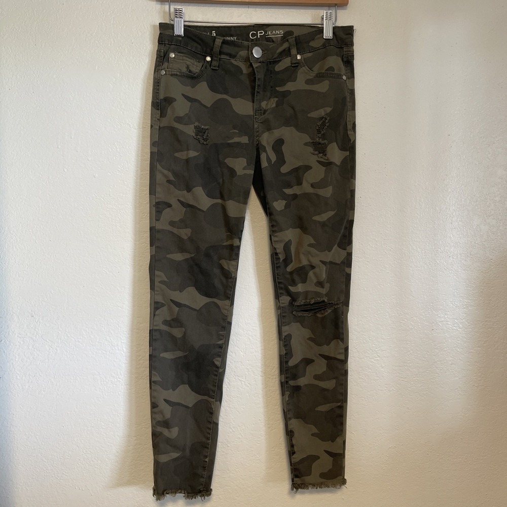 CP‎ Jeans Pants Skinny Camo Distressed Size 5 Teens